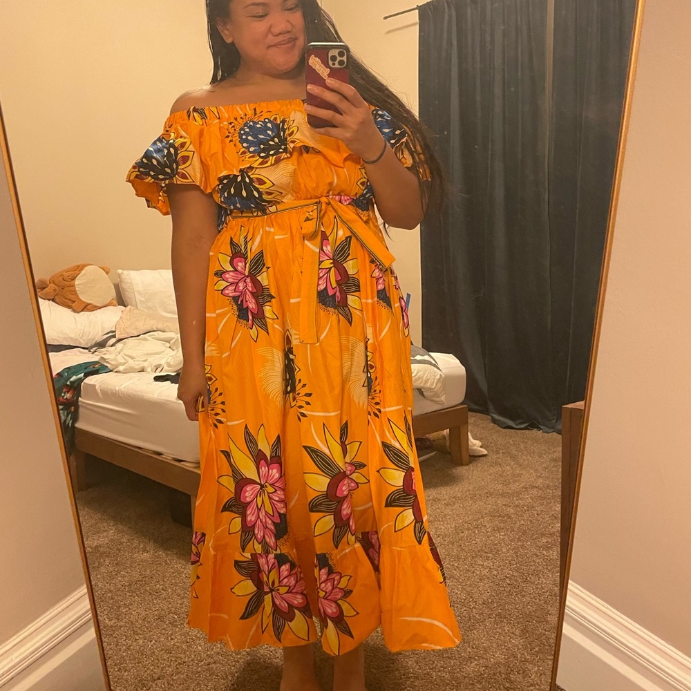 Grass-Fields African Print Dress